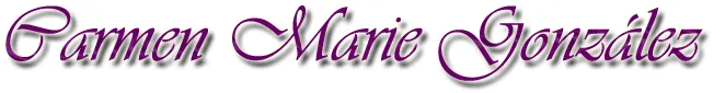 Carmen Marie González — the name-plate from the first page